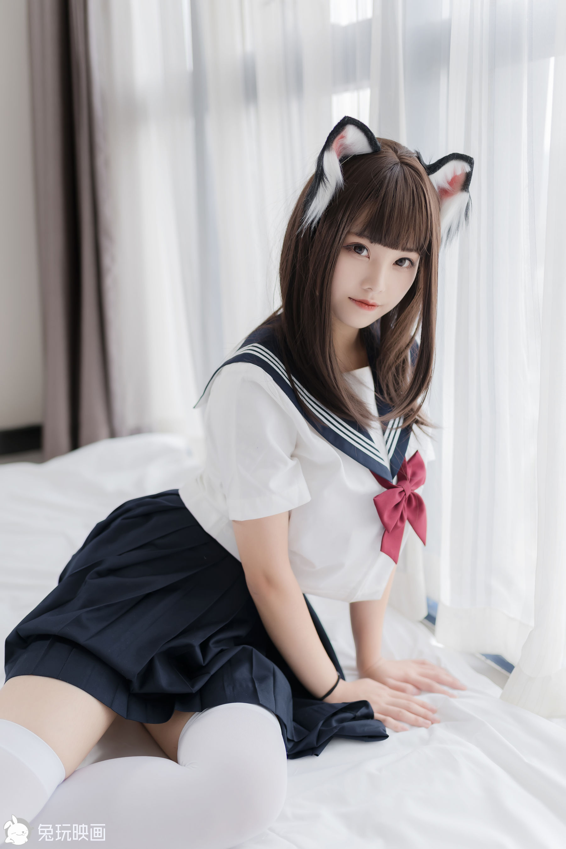 兔玩映画 - JK制服 Vol.027 猫耳JK