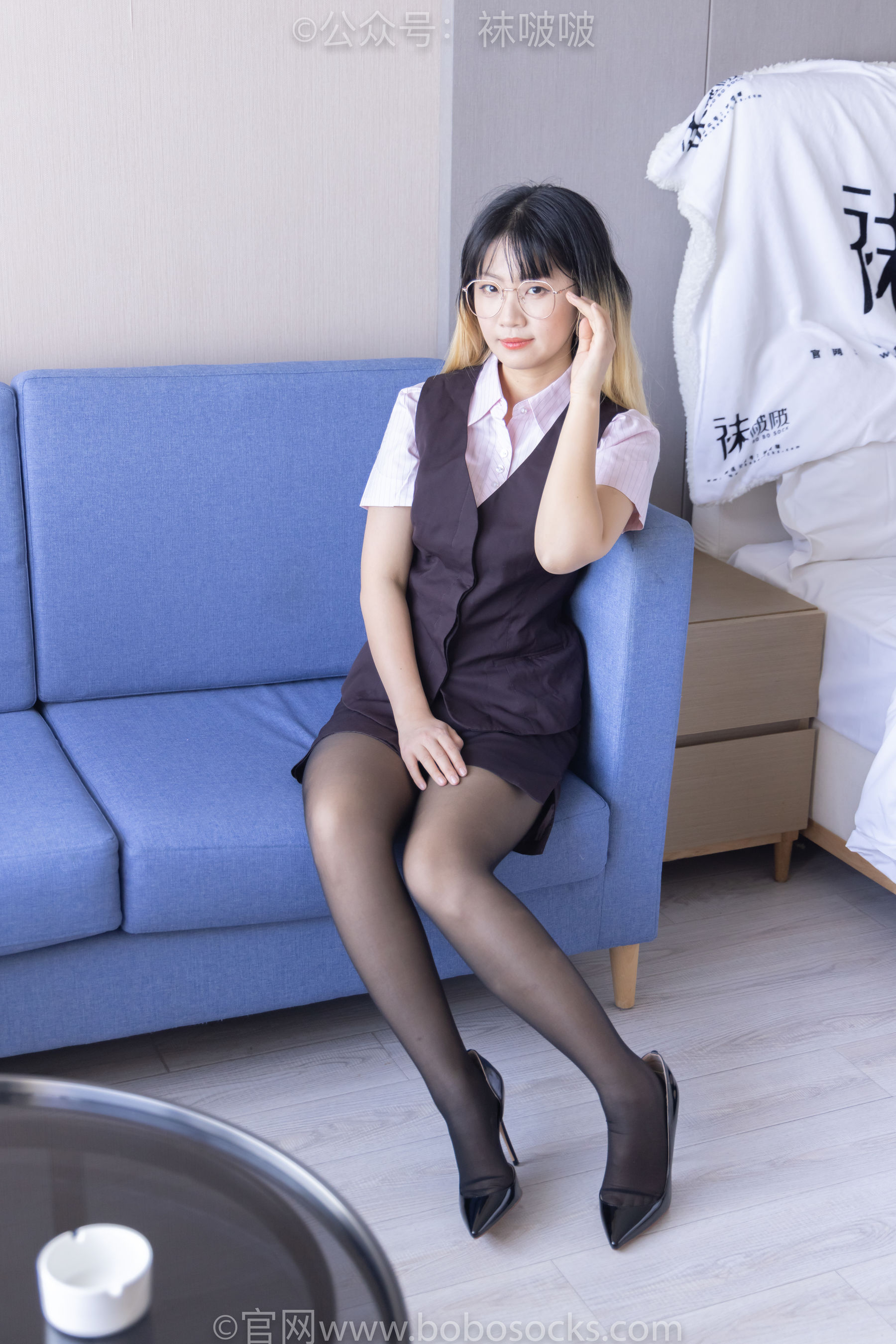 BoBoSocks袜啵啵  No.065 砂糖-招行制服、高跟鞋、黑丝